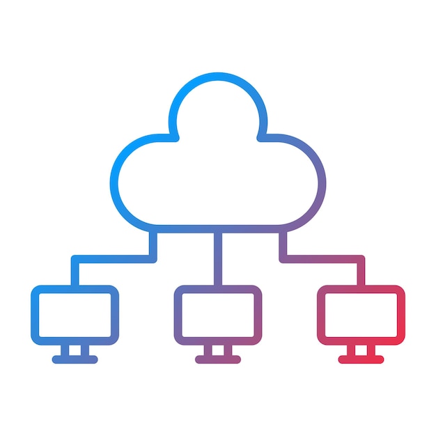 Immagine vettoriale di icone di cloud computing Può essere utilizzata per l'hosting web