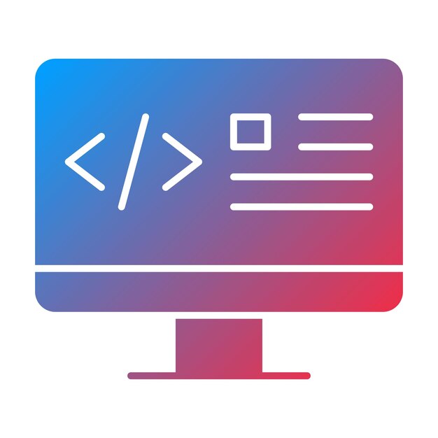 Immagine vettoriale di icone di codifica web Può essere utilizzata per l'hosting web