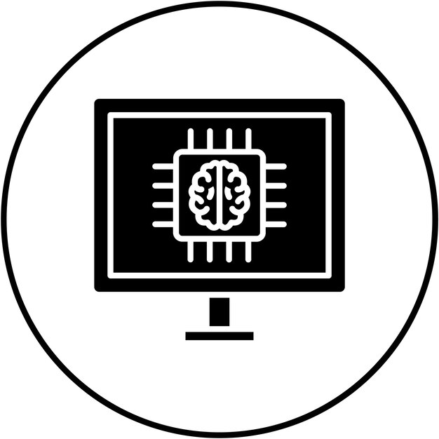 Immagine vettoriale di icone di deep learning può essere utilizzata per l'intelligenza artificiale