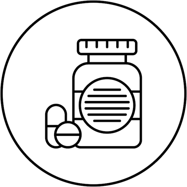 Immagine vettoriale di icone di farmaci Può essere utilizzata per la bioingegneria