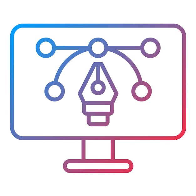 Immagine vettoriale di icone di progettazione grafica Può essere utilizzata per UX e UI