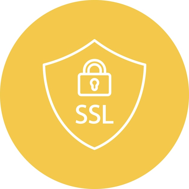 Immagine vettoriale di icone SSL Può essere utilizzata per Web Hosting