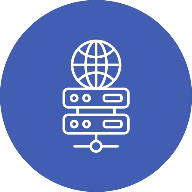 Immagine vettoriale di icone web di hosting Può essere utilizzata per l'analisi dei dati