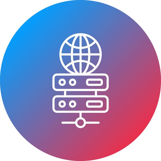 Immagine vettoriale di icone web di hosting Può essere utilizzata per l'analisi dei dati
