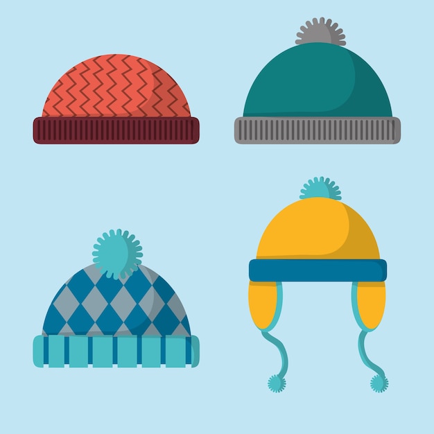 imposta i vestiti del cappello al freddo invernale