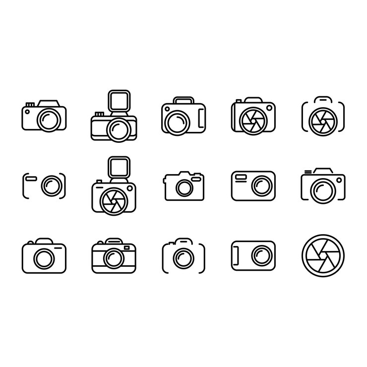 impostare il contorno della fotocamera su sfondo bianco