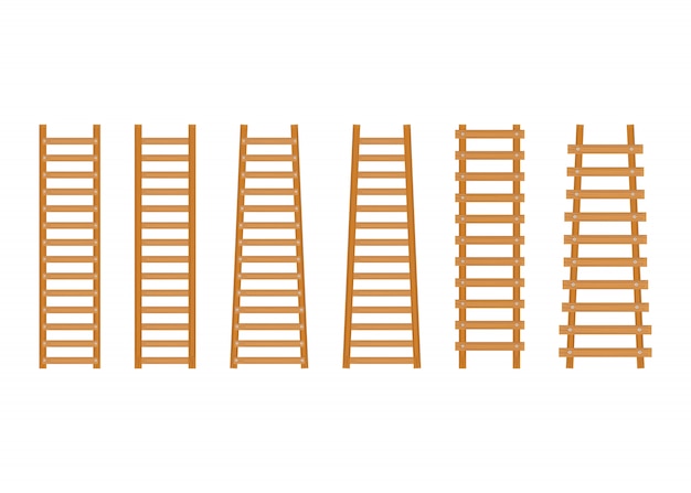 Impostare la scaletta in legno