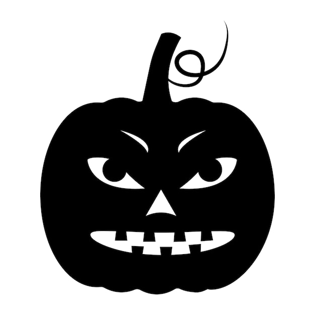 Impostare la zucca su sfondo bianco per l'illustrazione di vettore di Halloween di festa