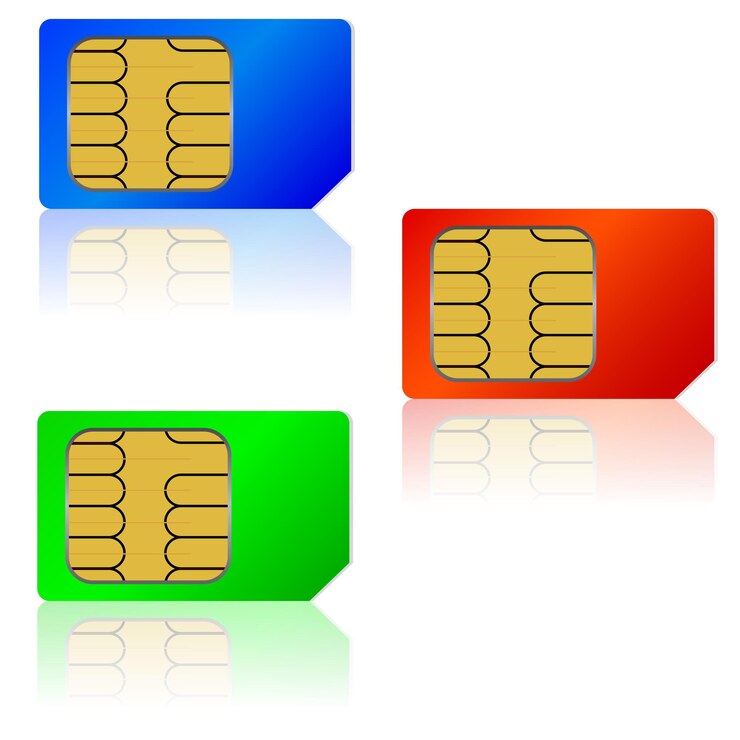 Vettore impostare le carte sim illustrazione vettoriale