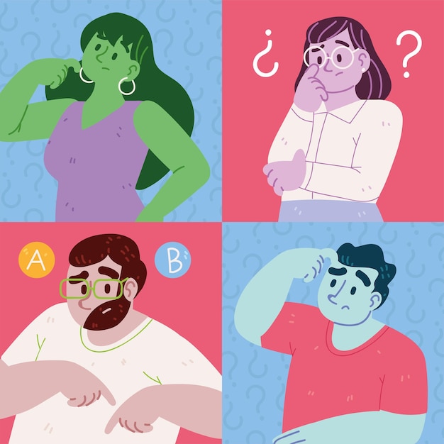 Impostare le persone e la scelta difficile