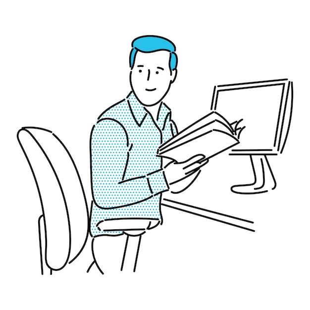 Imprenditore uomo d'affari o dipendente personale persone cartone animato illustrazione professionale dell'azienda