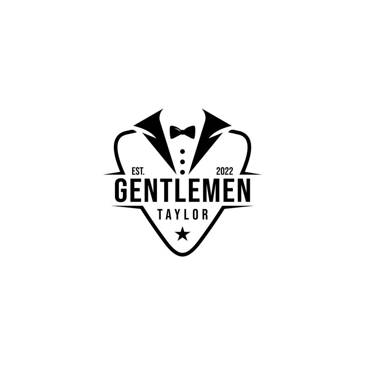 Vettore in bianco e nero signori taylor logo design