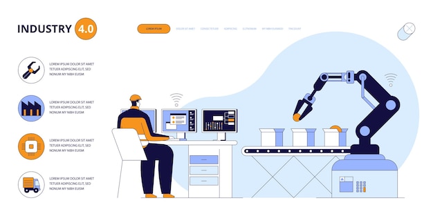Industria dei robot di produzione in fabbrica 40 Facile da modificare e personalizzare