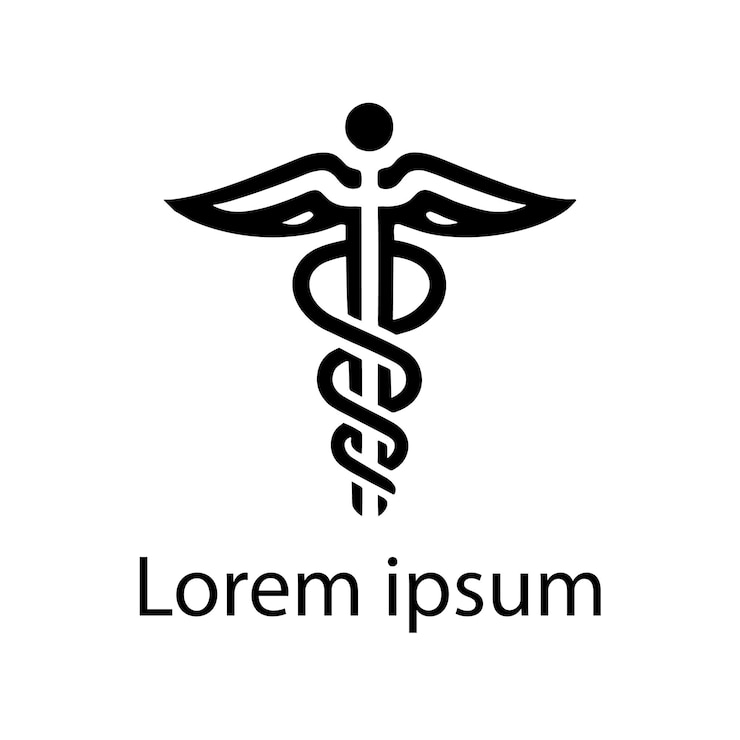 infermiera con gradiente di raccolta logo medico
