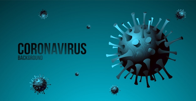 Infezione virale. Immagine di sfondo di Coronavirus.