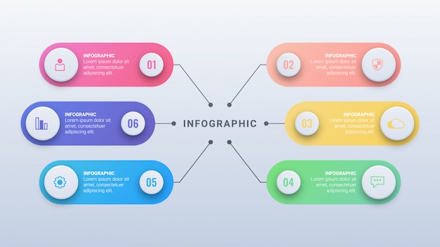 Infografica aziendale con opzioni