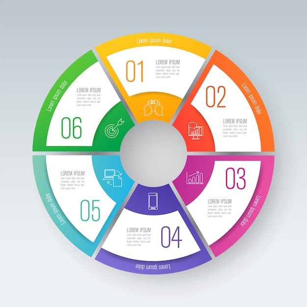 Infografica con passaggi e opzioni