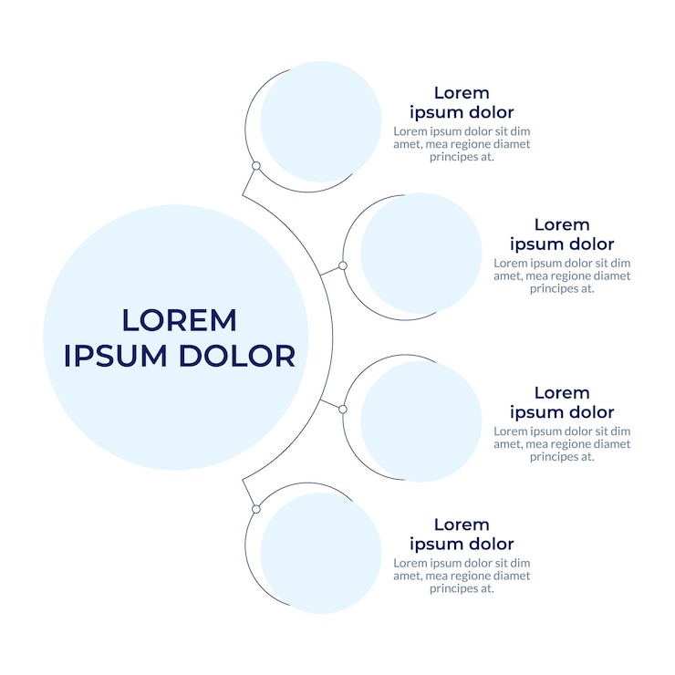 Vettore infografica del diagramma circolare di mappatura