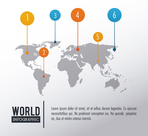 Infografica del mondo della terra