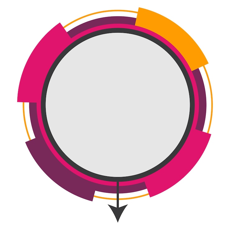 Vettore infografica di circle tech