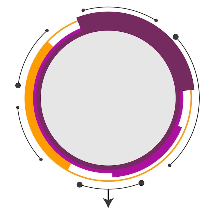 Vettore infografica di circle tech