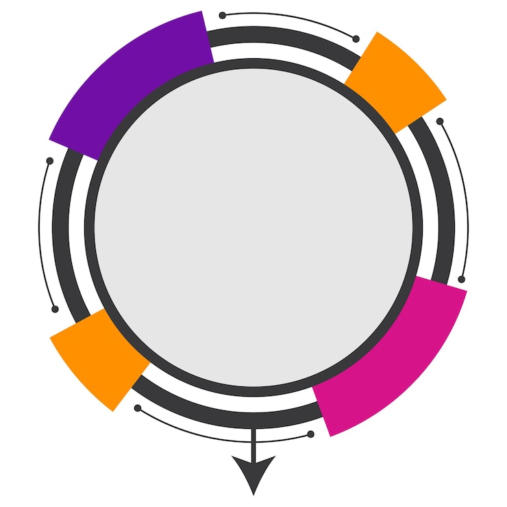 Vettore infografica di circle tech