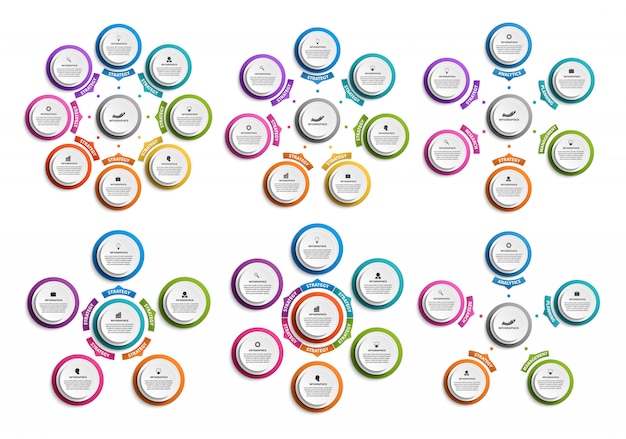 Infografica di raccolta. Elementi di design.