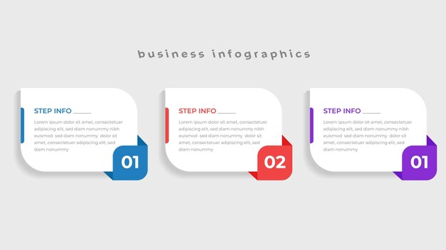 Infografica Disegno a linee sottili con numeri 4 opzioni o passaggi Illustrazione vettoriale