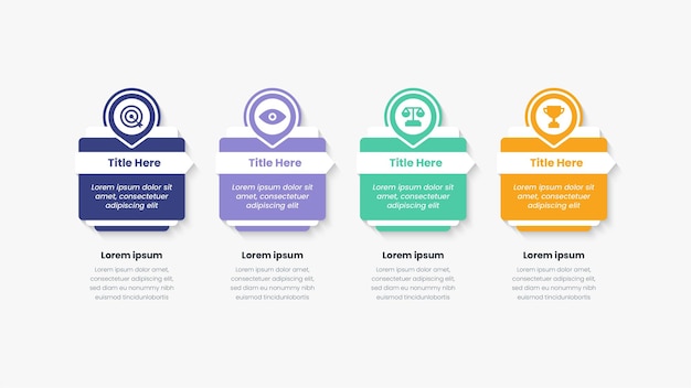 Infografica in 4 fasi per il business