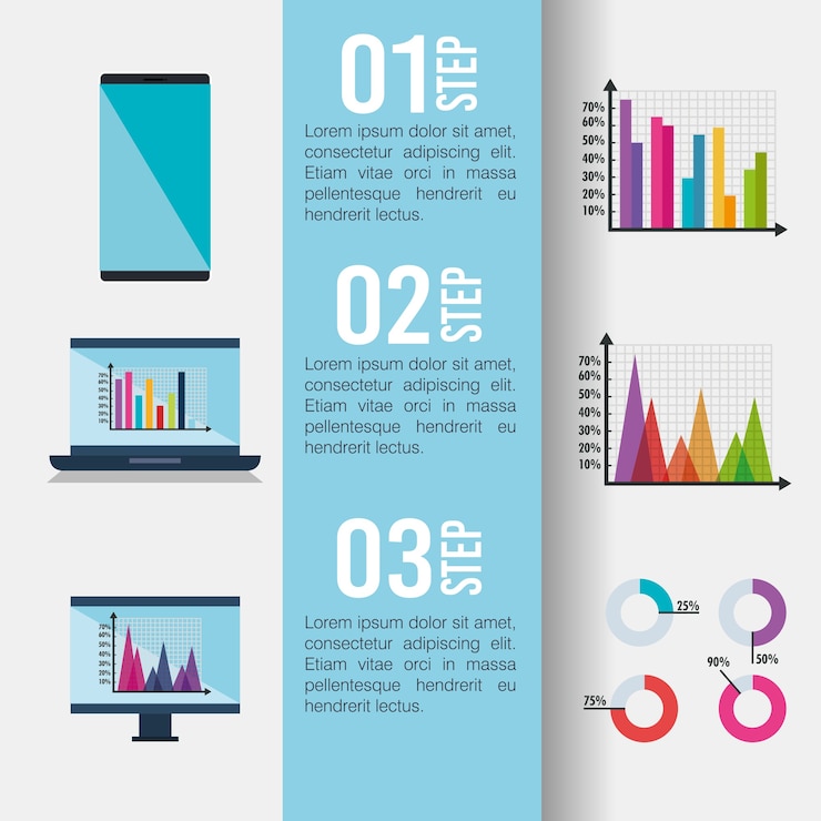 Vettore infografica modello imposta icone