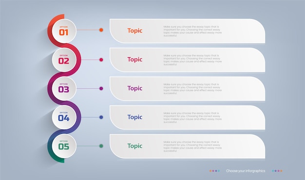 Infografica Opzioni cinque banner