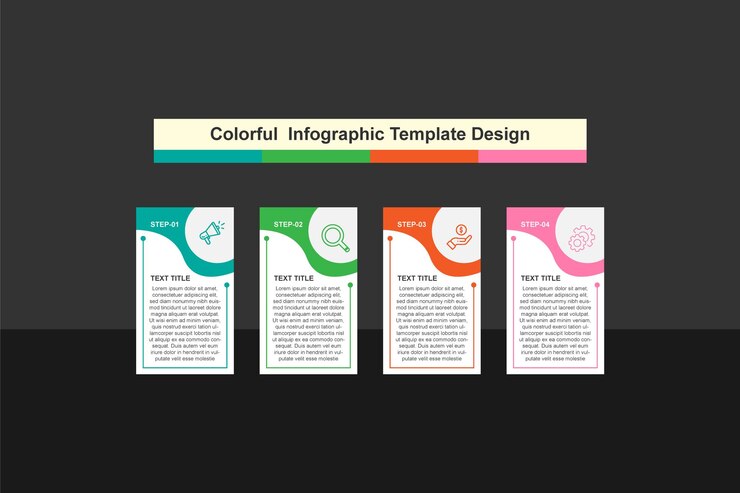 Infografiche colorate per un design grafico