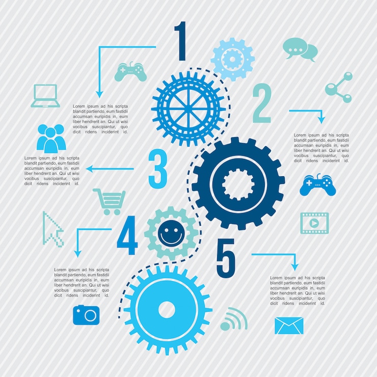Vettore infographics di connettività sopra le linee background vector illustrat