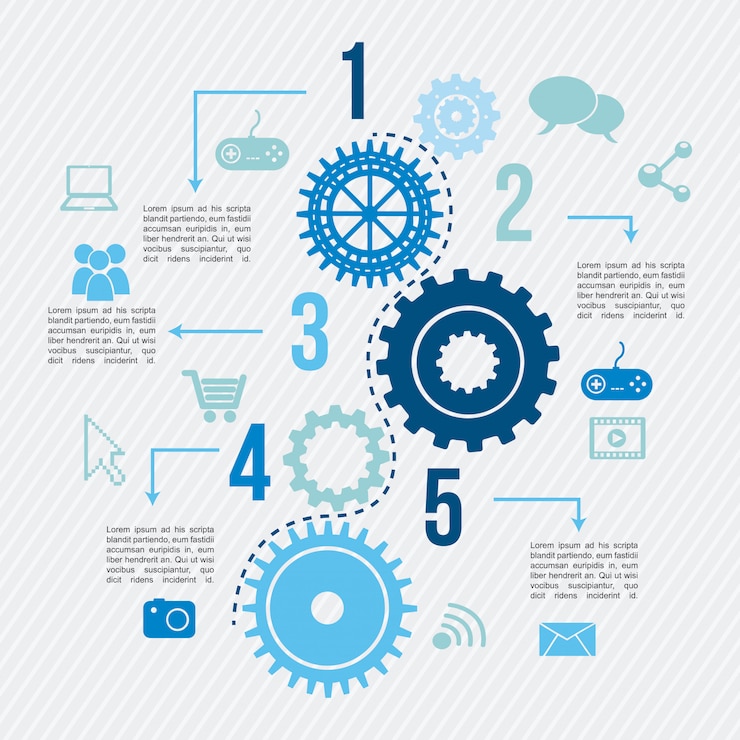 Vettore infographics di connettività sopra le linee background vector illustrat