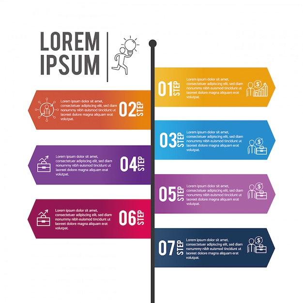Informazioni di strategia di dati infographic di affari