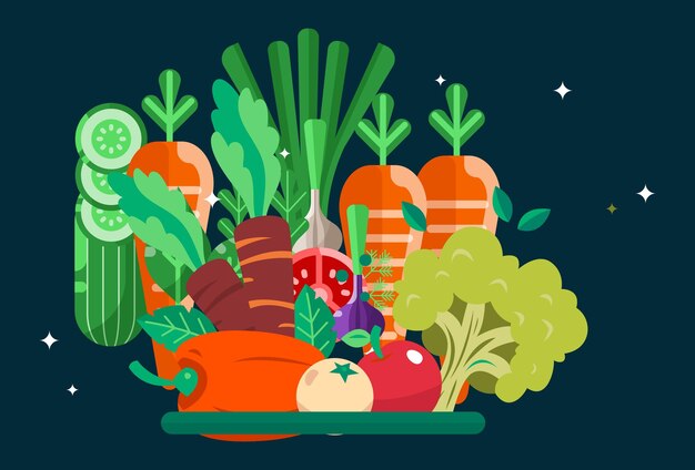 Ingredienti freschi Illustrazione concettuale elegante e bella