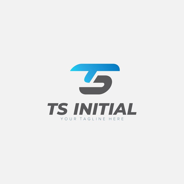 Initial TS Simple con logo astratto design monogramma minimalista