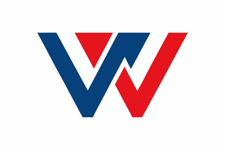 Vettore iniziali della lettera w design creativo del logo