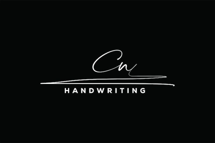 Vettore iniziali di cv firma a mano logo lettera cv immobili bellezza fotografia logo design