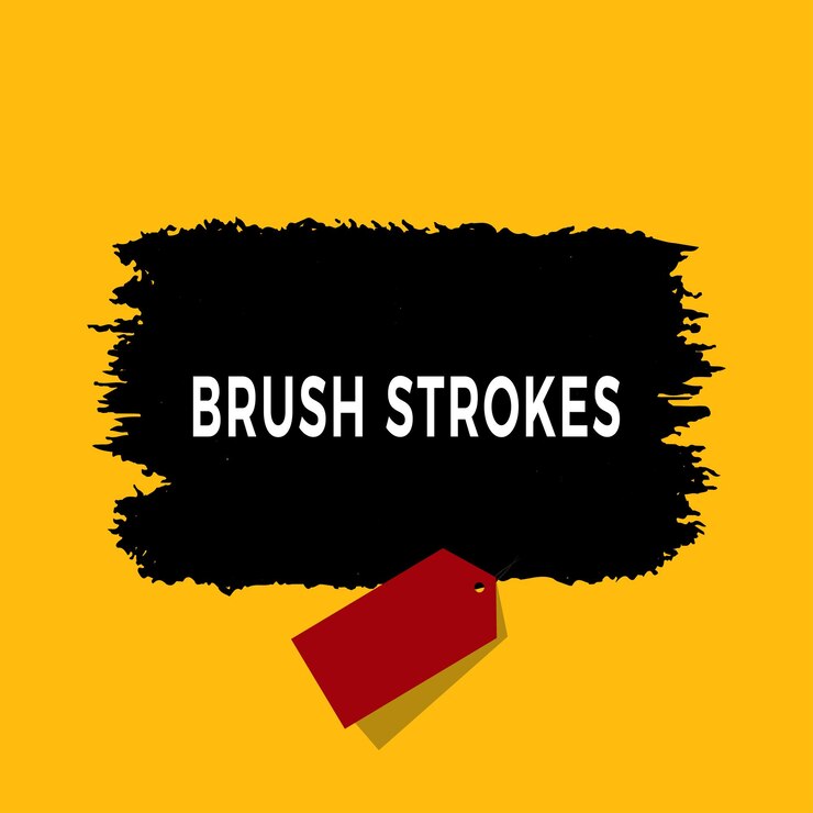 Vettore ink splash brush stroke design per l'arte e l'illustrazione vettoriale del testo delle citazioni