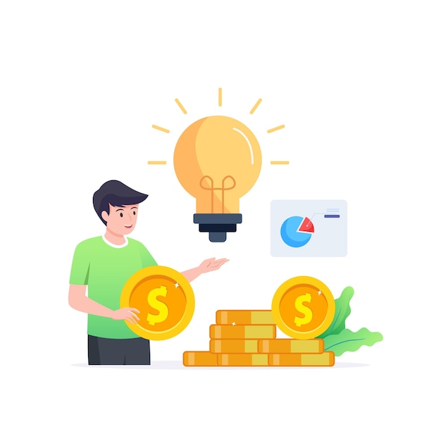 innovazione finanziaria Vettore illustrazione creativa
