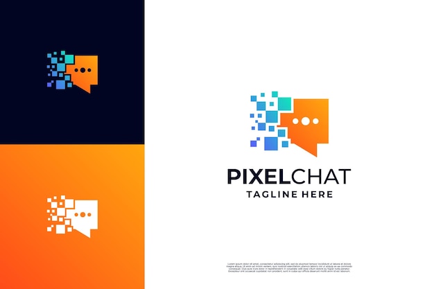 Innovazione nel design del logo della chat Pixel