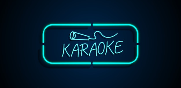 Insegna al neon karaoke