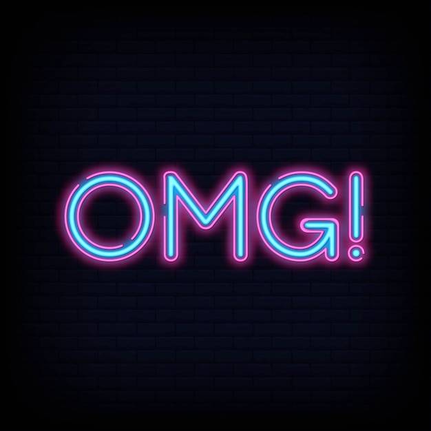 Insegna al neon OMG.