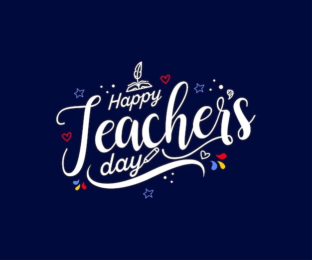 Insegna di giorno di insegnanti felici