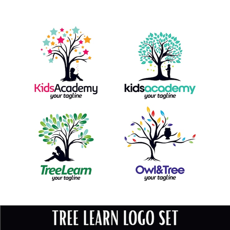 Insieme del modello di disegni di logo di Academy Academy