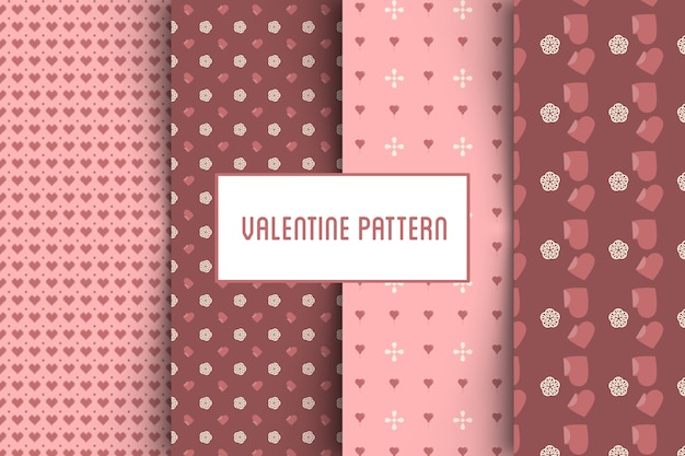 Insieme del modello di San Valentino vettoriale.