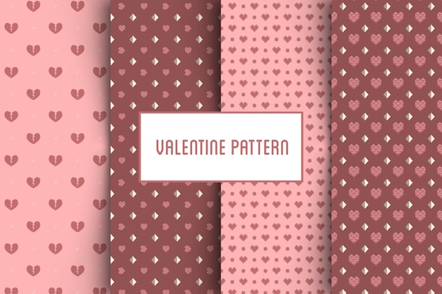 Insieme del modello di San Valentino vettoriale.
