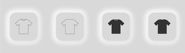 Insieme dell'icona della maglietta Desing di vettore della camicia unisex
