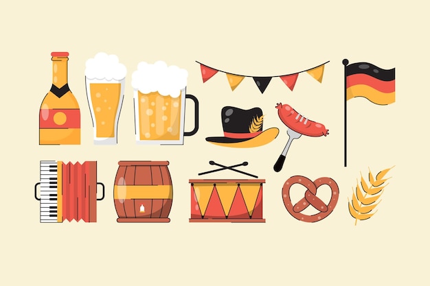 Insieme dell'illustrazione dell'Oktoberfest